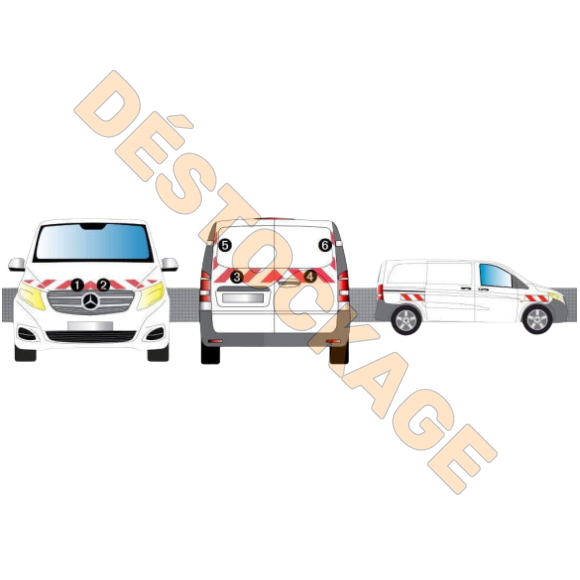 Kit de balisage - Ford Transit Custom (2012-2017) - Classe A