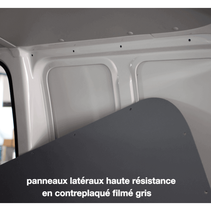 Habillage bois complet pour Volkswagen Crafter - détails panneaux protection parois