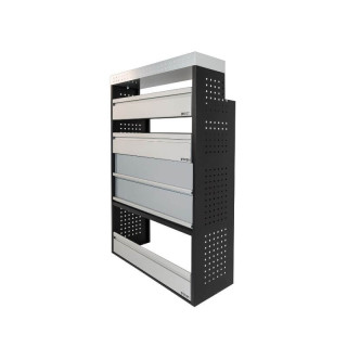 Aménagement PROVAN avec étagères et tiroir  (gauche ou droite) pour Toyota Proace Max 2024+ - vue de côté