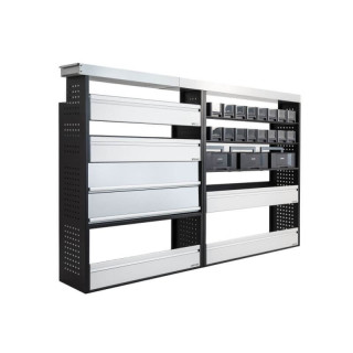 Aménagement PROVAN double (gauche) pour Iveco Daily 2014+ (photo générique) - vue de côté