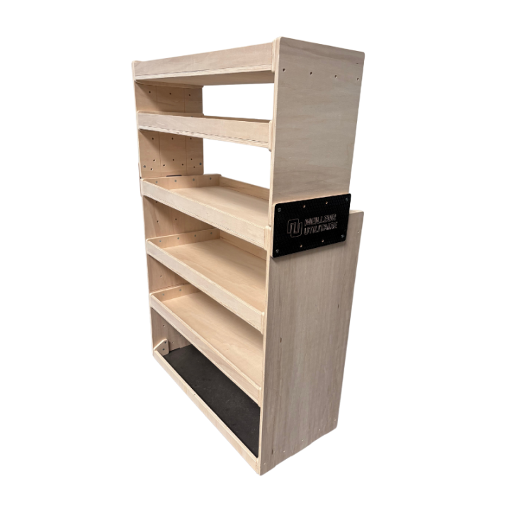 Etagère bois brut vue de côté renault master 2010-2024