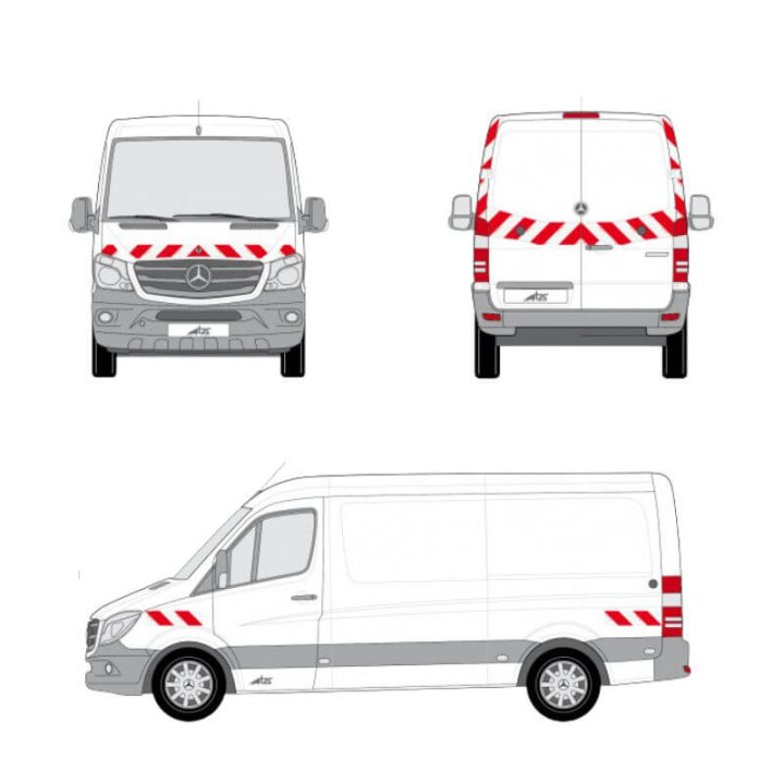 Kit de balisage pour Mercedes Sprinter 2013-2018 H1