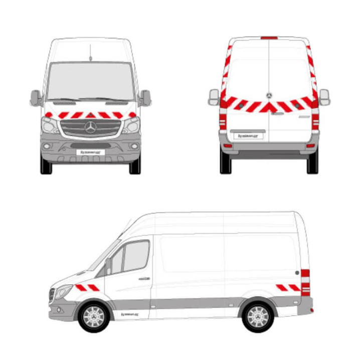 Kit de balisage pour Mercedes Sprinter 2013-2018 H2/H3