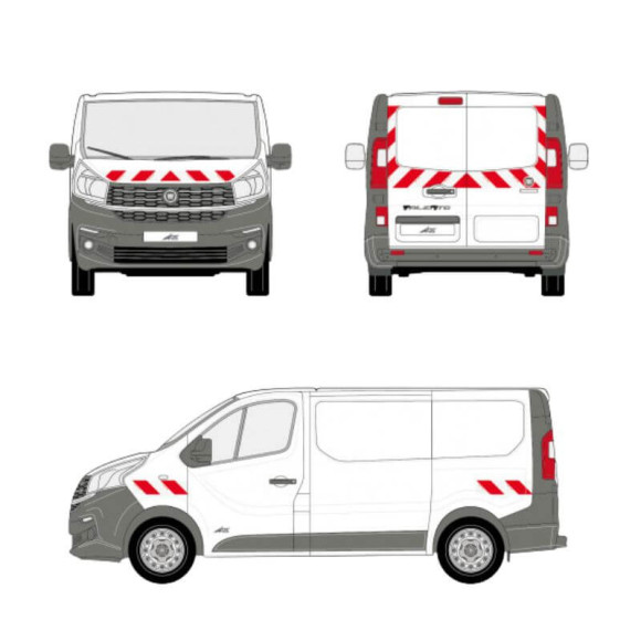 Kit de balisage - Fiat Talento avec portes battantes Kit de balisage - Fiat Talento avec portes battantes