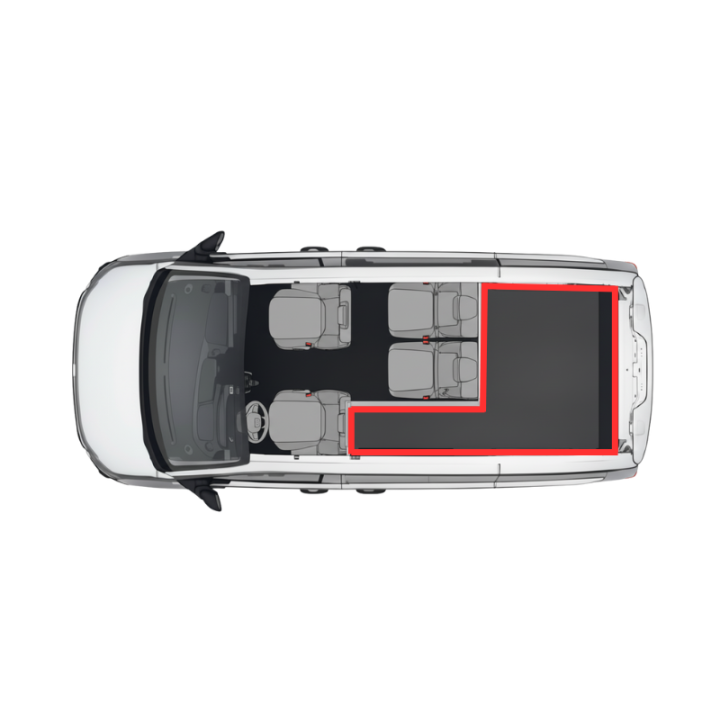 Schéma Volkswagen T7 2025+  ProCab en L Schéma Volkswagen T7 2025+  ProCab en L