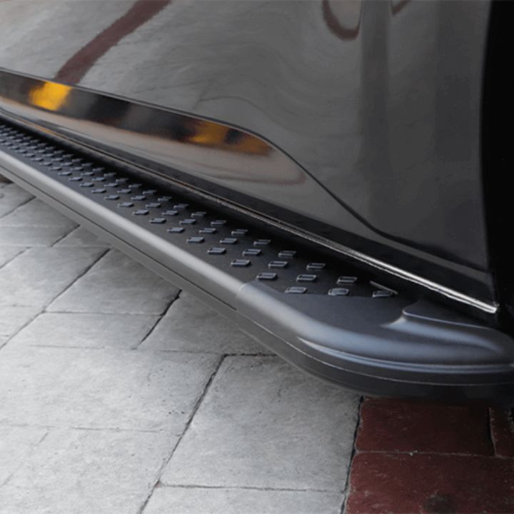 Marchepied latéral fixe, revêtement aluminium noir pour Volkswagen T6.1 2019-2025