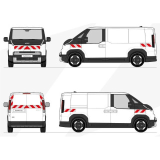 Kit de balisage blanc rouge pour Kia PV5