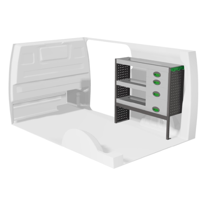 Étagère métal Ford Custom 2023+ avec tiroirs droite