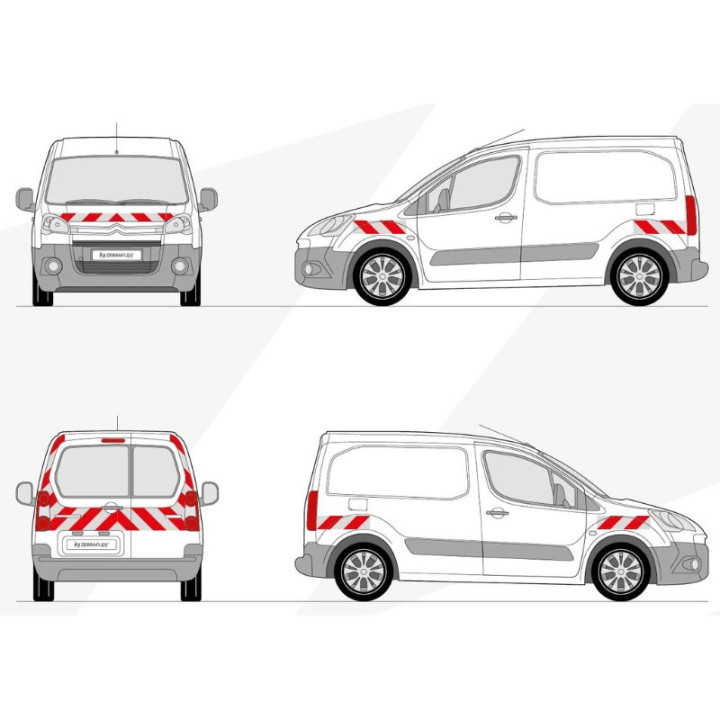 Kit de balisage - Citroen Berlingo II phase 1 de 2008-2012 avec 2 portes