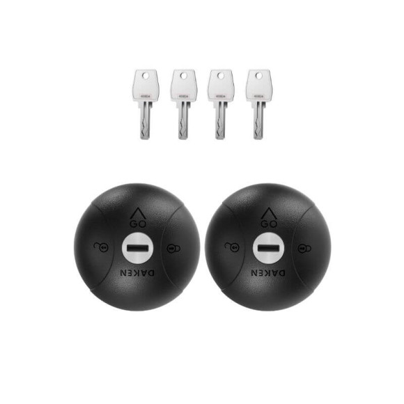Serrure antivol utilitaire Daken Saturn GO double noir avec 4 clés