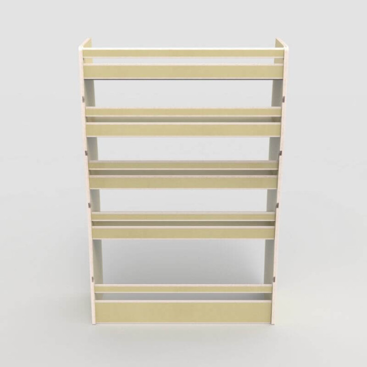 Étagère utilitaire en bois pour Toyota Proace 2016+, vue de face.