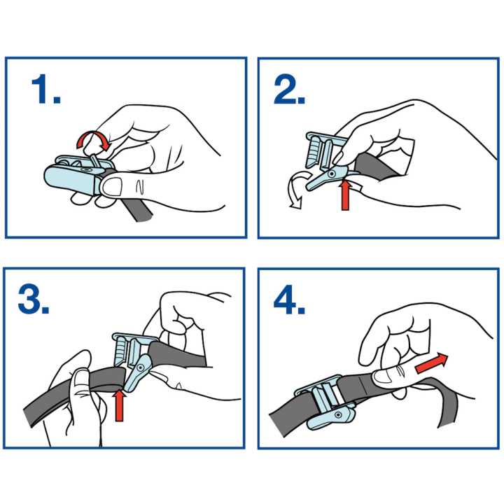 Rapidité d’utilisation : mise en place immédiate de la sangle en tension