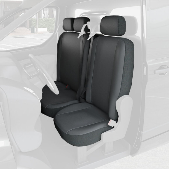 Housses de siège en simili cuir pour Renault Trafic 2024+ (image non contractuelle)