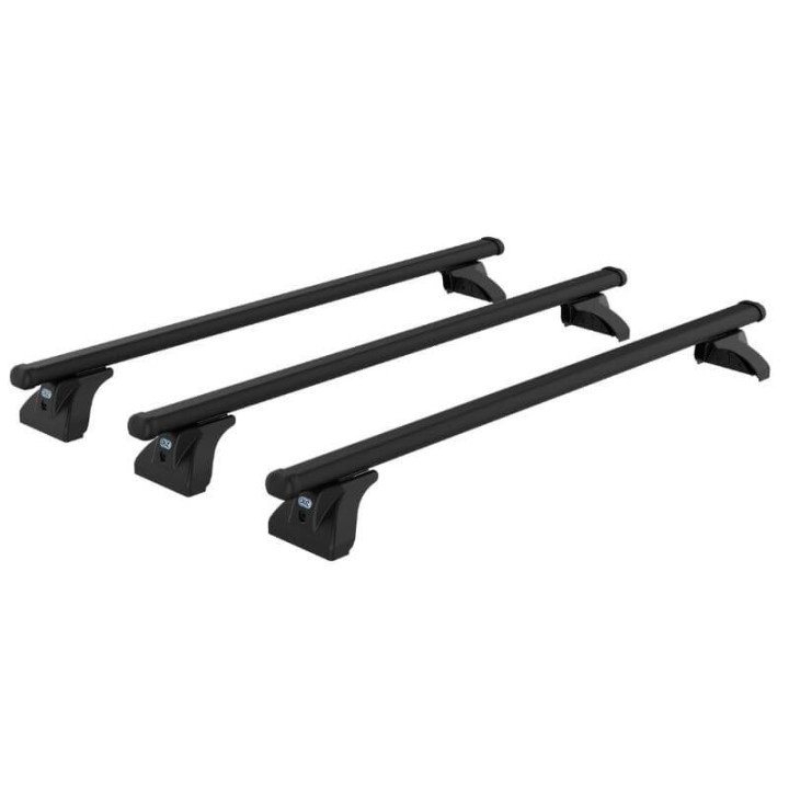x3 Barres de toit acier Cruz Cargo pour Citroen Jumpy II 2007-2016