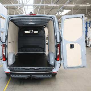 Habillage bois brut parois Mercedes eSprinter 2023+ - photo non contractuelle