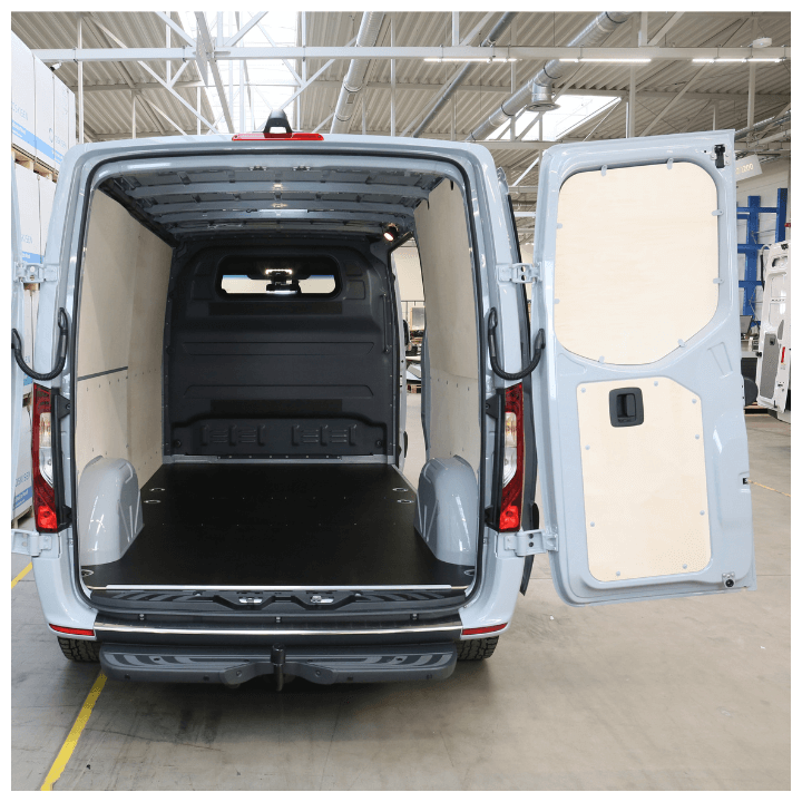 Habillage bois brut parois Ford E-transit Custom 2024+ - photo générique