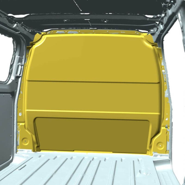 Cloison de séparation pleine pour fourgonnette. Isolation phonique et sécurité du chargement pour Ford E-transit Custom 2024+