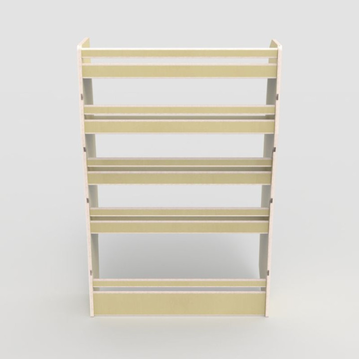 Étagère utilitaire en bois pour Peugeot Expert 2016+, vue de face.