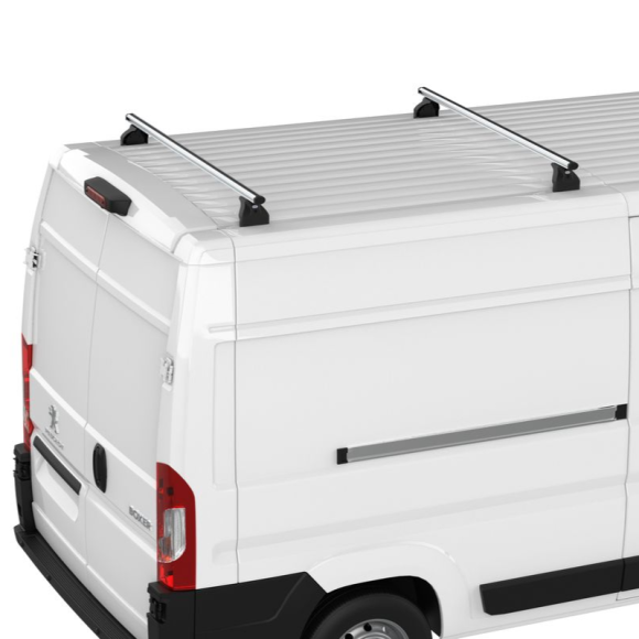2 barres de toit aluminium gris Cruz pour Volkswagen e-Transporter 2025+