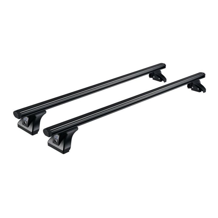 2 barres de toit aluminium noir Cruz pour Volkswagen e-Transporter 2025+