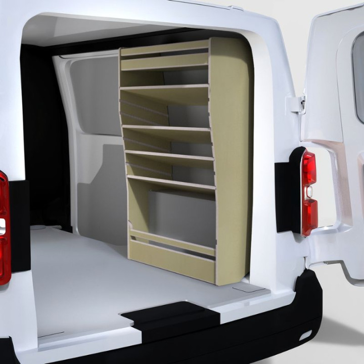 Aménagement Opel Vivaro 2019+ avec casier côté incliné