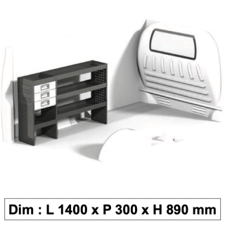 Aménagement métallique ECO6 pour véhicule utilitaire Aménagement métallique ECO6 pour véhicule utilitaire