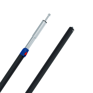 Barre télescopique d'arrimage avec embout 19mm avec fourreau de protection noir Barre télescopique d'arrimage avec embout 19mm avec fourreau de protection noir